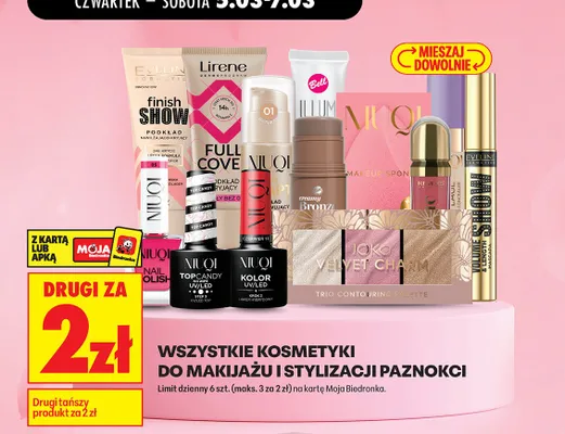Wszystkie kosmetyki do makijażu i stylizacji paznokci promocja w Biedronka
