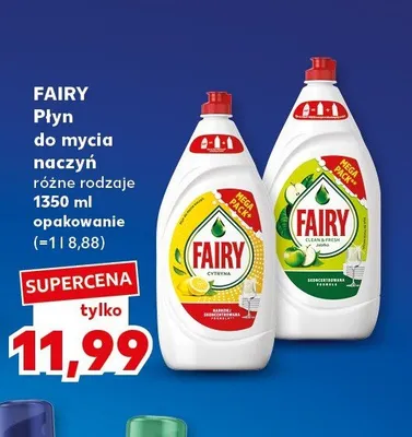 Płyn do mycia naczyń Fairy Clean & Fresh Jabłko promocja w Kaufland
