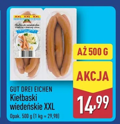 Kiełbaski berneńskie z serem Gut drei eichen promocja w Aldi