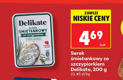 Serek śmietankowy ze szczypiorkiem Delikate promocja w Biedronka