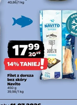 Filet z dorsza bez skóry Navito promocja w Netto