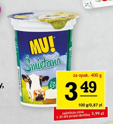 Śmietana 18% MU! promocja w Gram Market