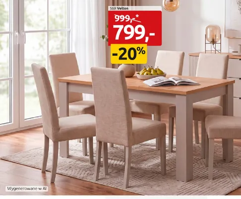 Stół Velton promocja w Black Red White