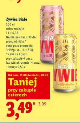 Piwo Żywiec Białe promocja w Lidl