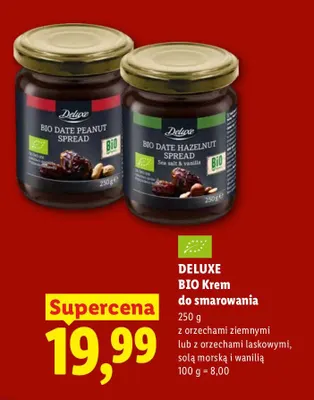 BIO Krem do smarowania z orzechami ziemnymi Deluxe promocja w Lidl