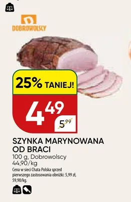 Szynka marynowana od braci promocja w Chata Polska