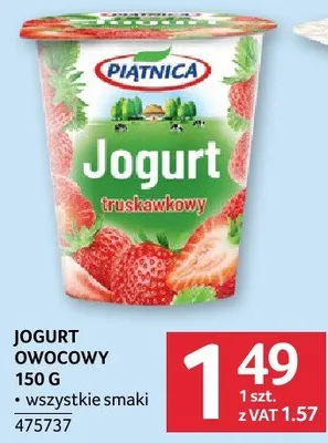Jogurt owocowy promocja w Selgros