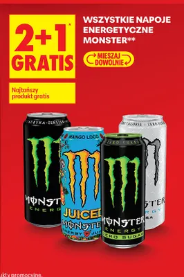 Napój energetyczny Monster Energy Zero Sugar promocja w Biedronka