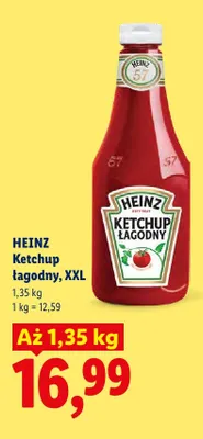 Ketchup łagodny XXL Heinz promocja w Lidl
