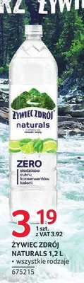 Woda Żywiec Zdrój Naturals o smaku limonki i miety promocja w Selgros
