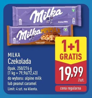 Czekolada Milka Alpine Milk promocja w Aldi