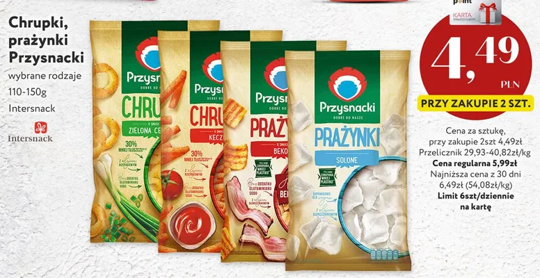 Chrupki Przysnacki o smaku zielona cebulka promocja w Market Point