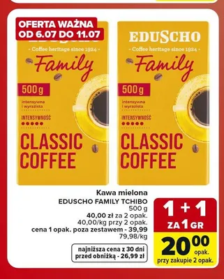 Kawa mielona Eduscho Family Classic Coffee promocja w Carrefour Market