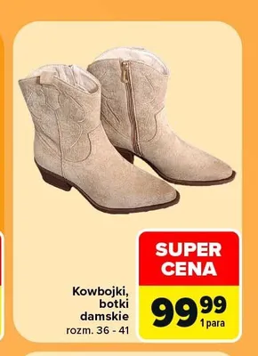 Botki damskie promocja w Carrefour