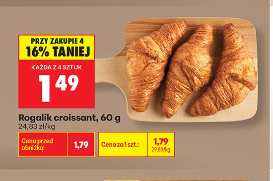 Rogalik croissant promocja w Biedronka
