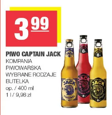 Piwo Captain Jack promocja w SPAR