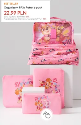 Organizery PAW Patrol 6-pak promocja w Sinsay