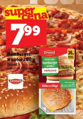 Hamburger w bułce Drosed drobiowy promocja w TOPAZ