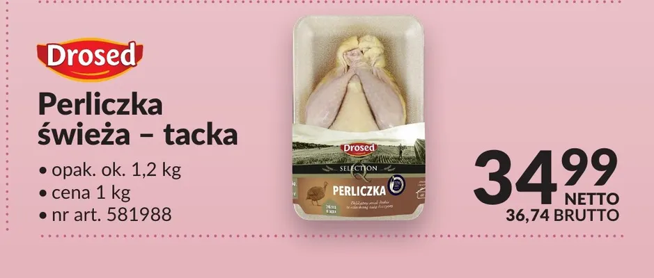 Perliczka świeża - tacka Drosed promocja w Makro