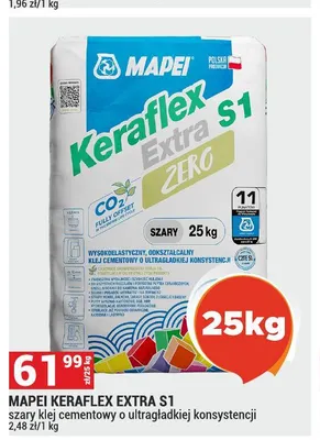 Klej cementowy Mapei Keraflex Extra S1 szary promocja w Merkury Market