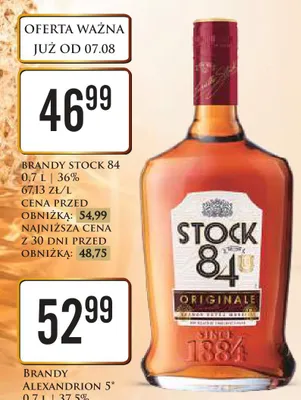 Brandy Stock 84 Originale promocja w Dino