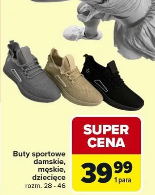 Buty sportowe damskie, męskie, dziecięce promocja w Carrefour