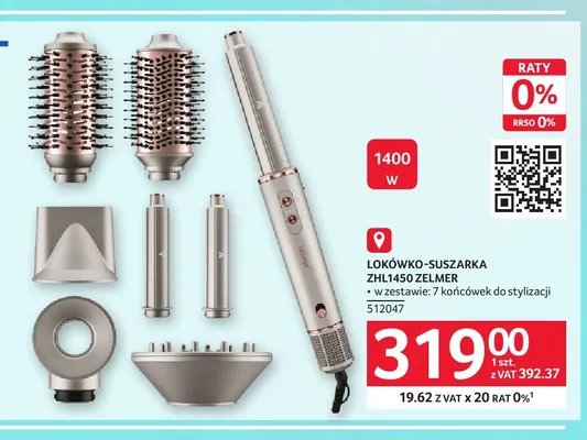 Lokówko-suszarka ZHL1450 Zelmer promocja w Selgros