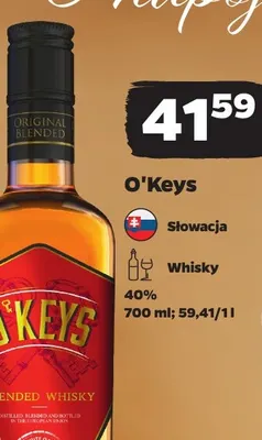 Whisky O'Keys promocja w Netto