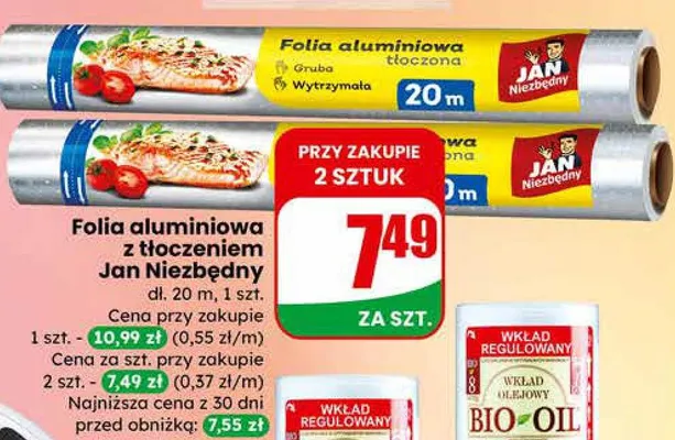 Folia aluminiowa z tłoczeniem promocja w Dino