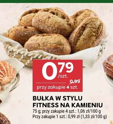 Bułka w stylu fitness na kamieniu promocja w Stokrotka