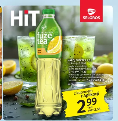 Napój Fuze Tea promocja w Selgros