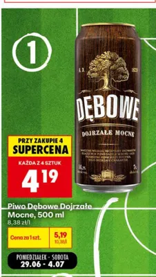 Piwo Dębowe Dojrzałe Mocne promocja w Biedronka