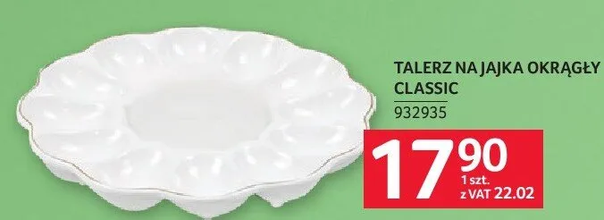 Talerz na jajka okrągły Classic promocja w Selgros