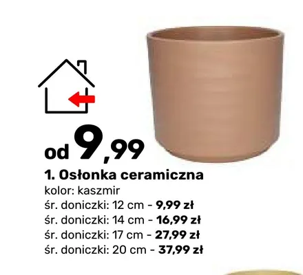 Osłonka ceramiczna kaszmir 12 cm promocja w Bricomarche