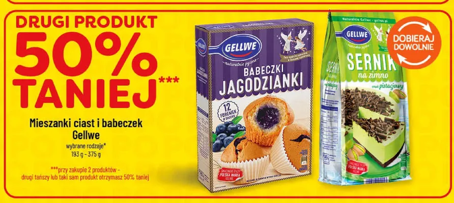 Mieszanka ciast Babeczki Jagodzianki Gellwe promocja w POLOmarket