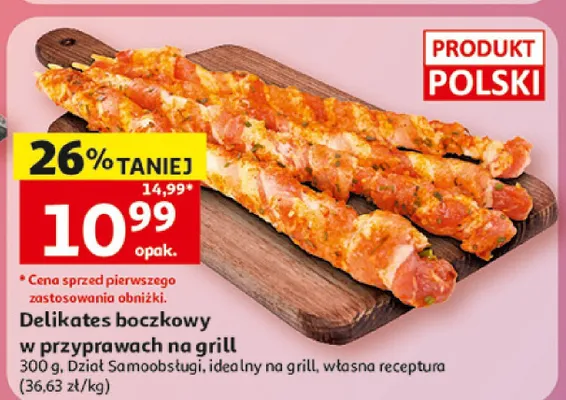 Delikates boczkowy w przyprawach na grill promocja w Auchan