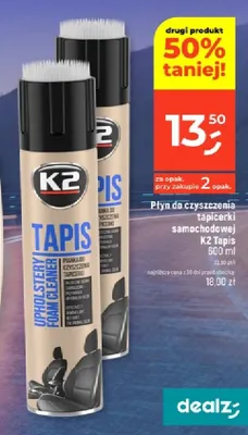 Płyn do czyszczenia tapicerki samochodowej K2 Tapis promocja w Dealz