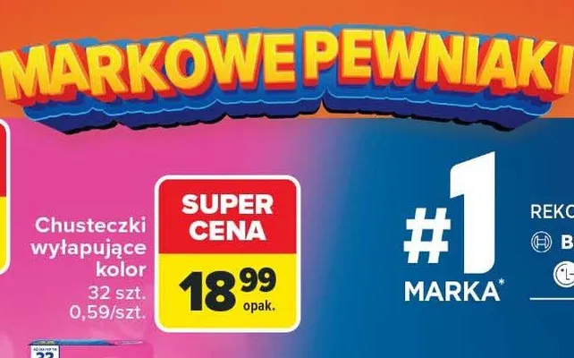 Chusteczki wyłapujące kolor promocja w Carrefour Market