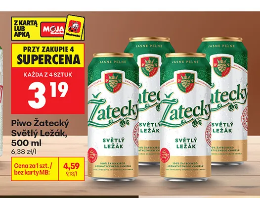 Piwo Žatecký Světlý Ležák promocja w Biedronka