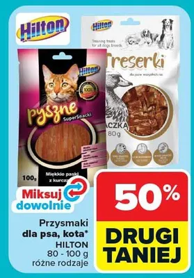 Przysmaki dla psa, kota różne rodzaje promocja w Carrefour Market