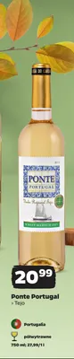 Wino białe półwytrawne Ponte Portugal Tejo promocja w Netto