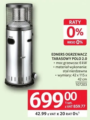 Ogrzewacz tarasowy Polo 2.0 Enders 107203 promocja w Selgros