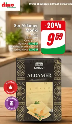 Ser Aldamer Mońki w plastrach promocja w Dino