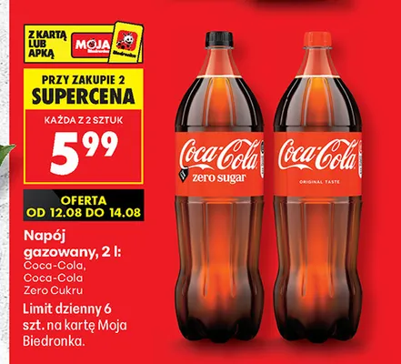 Napój gazowany Coca-Cola Original promocja w Biedronka