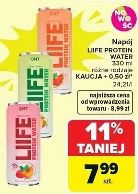 Napój LIIFE PROTEIN WATER promocja w Carrefour Market