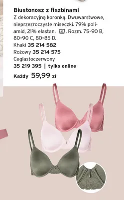 Biustonosz z fiszbinami Ceglastoczerwony promocja w Tchibo