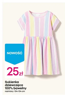 Sukienka dziewczęca 100% bawełny promocja w Pepco