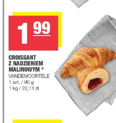 Croissant z nadzieniem malinowym Vandemoortele promocja w SPAR