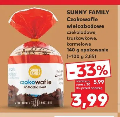 Czokowafle wielozbożowe karmelowe Sunny Family promocja w Kaufland