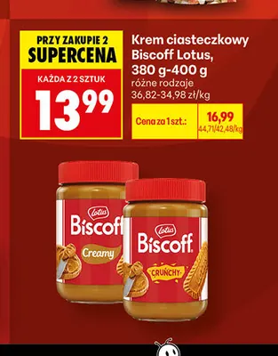 Krem ciasteczkowy Biscoff Lotus Creamy promocja w Biedronka